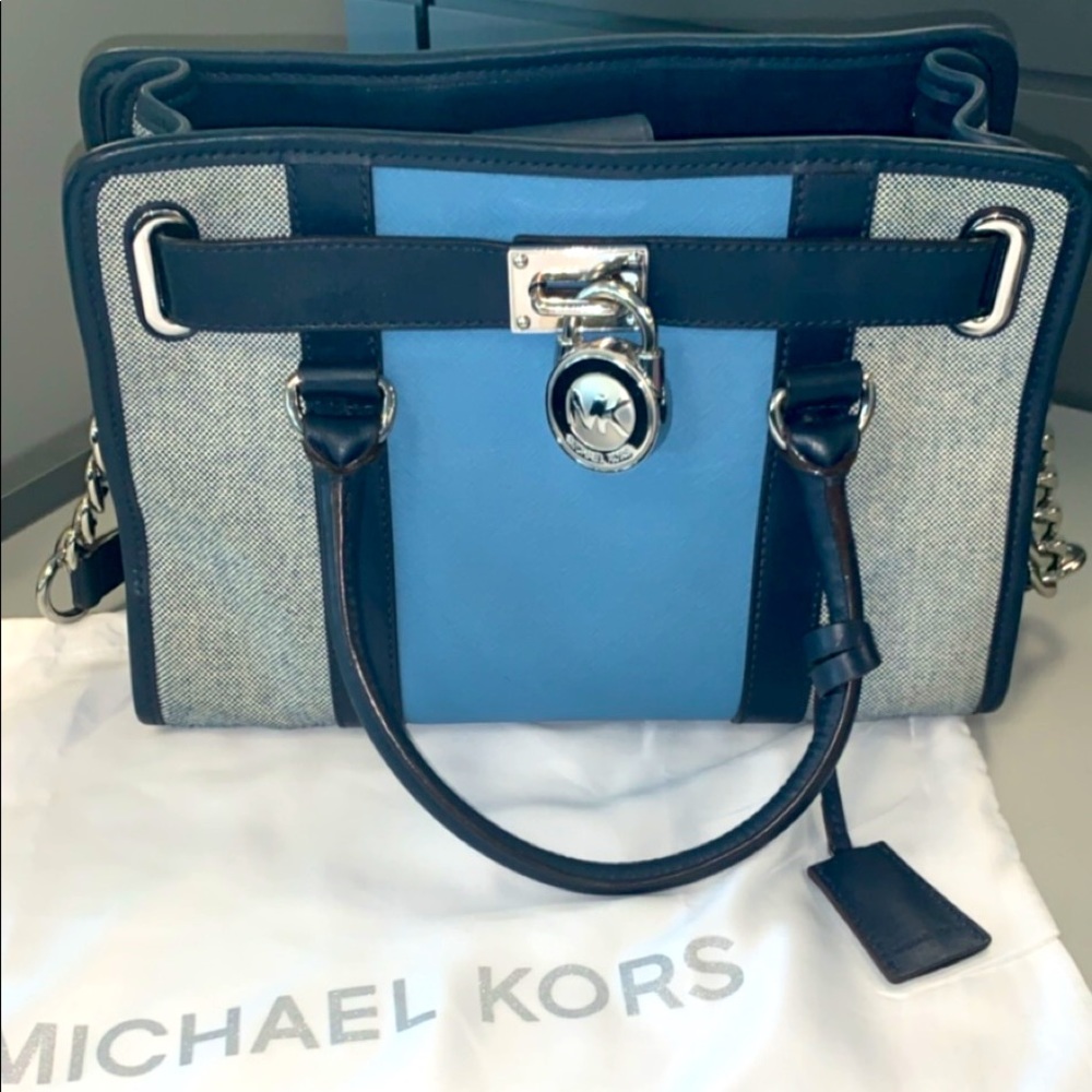 Michael Kors Leathercanvas Shoulder Bag